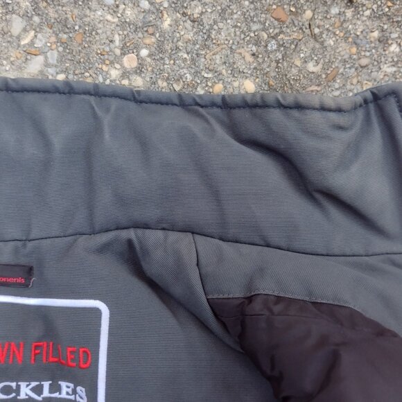 Moose Knuckles Gray Down Parka Coat Women’s Knee Length High Collar Warm - Picture 13 of 14